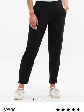 Athleta Brooklyn Ankle Pants Womens Size 14 Black Stretch Pockets Lightweight